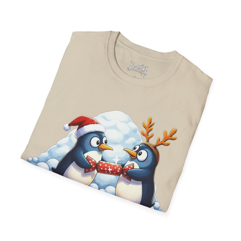Christmas Penguins cracker Graphic Tee