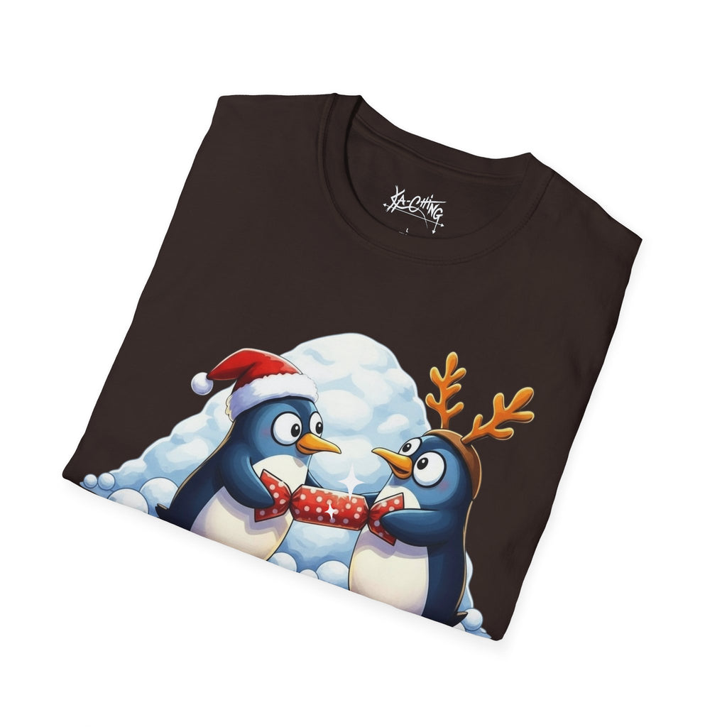 Christmas Penguins cracker Graphic Tee