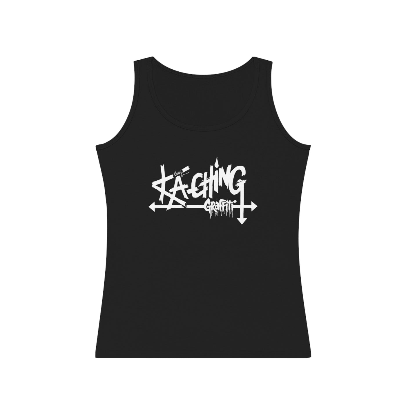 Ka-Ching Graffiti Inspired Women's Tank Top -Black