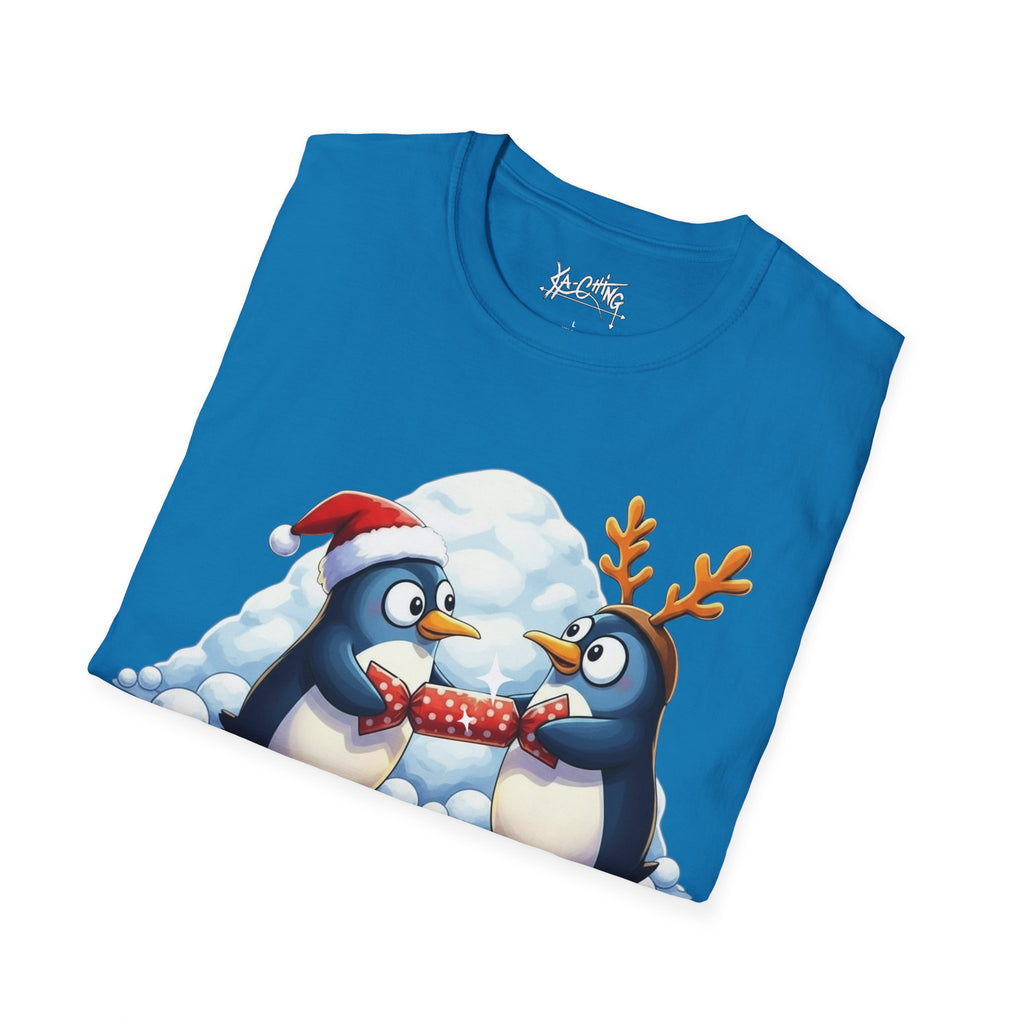 Christmas Penguins cracker Graphic Tee