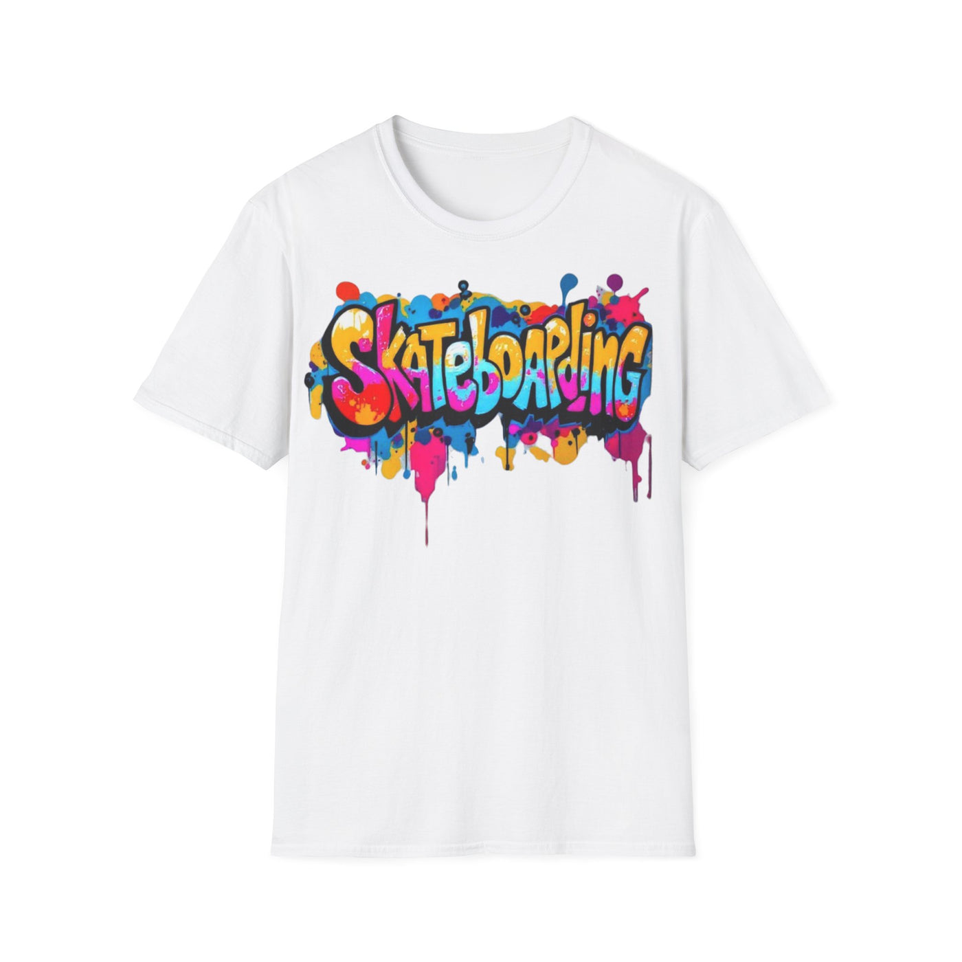 Colorful Skateboarding Graphic Tee