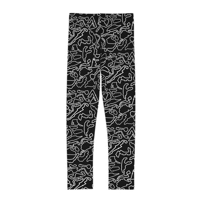 Track print Black kids Leggings, Activewear, Fashionable