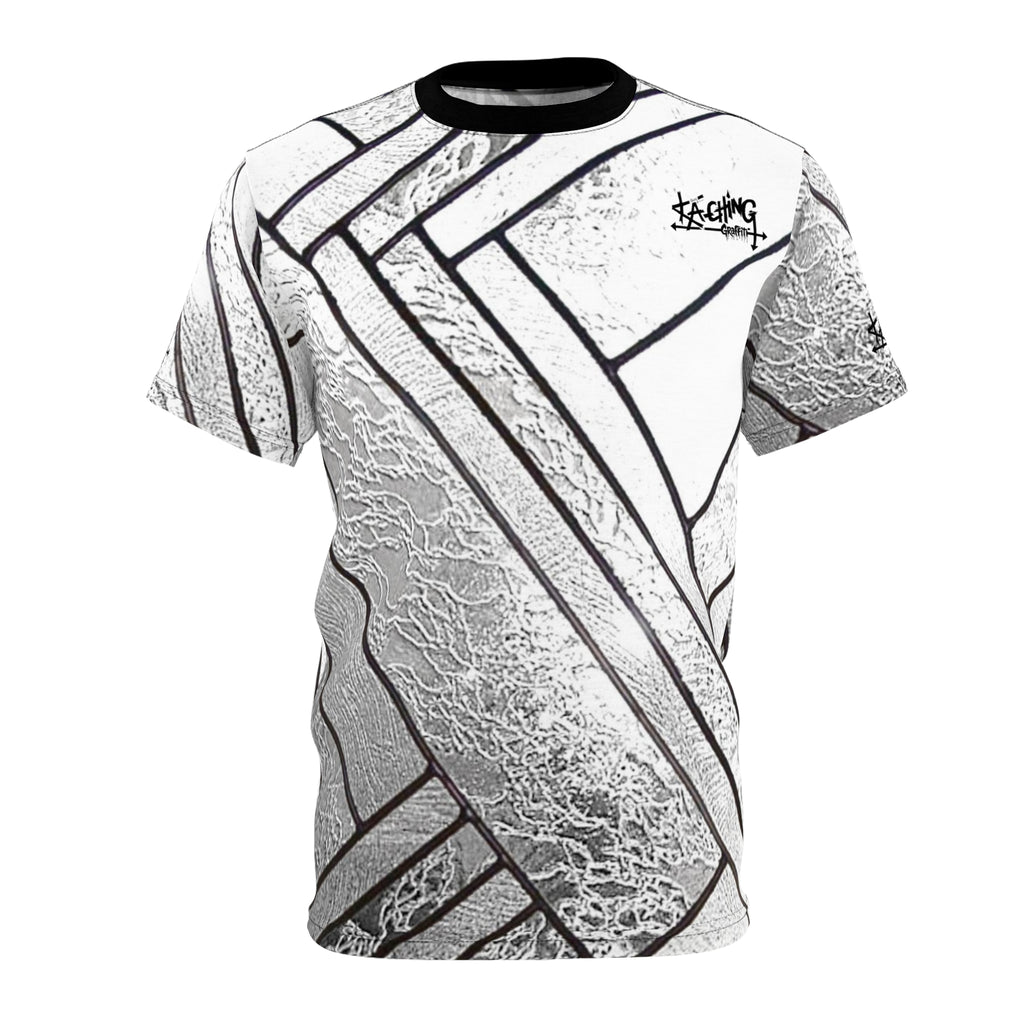 Metallic Glass stainglass Unisex Tee silver