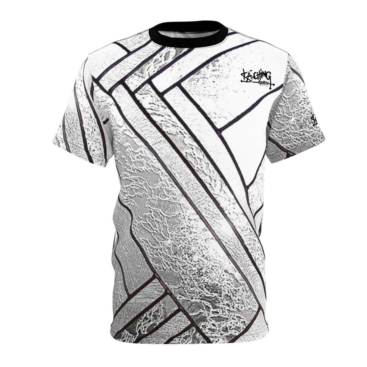 Metallic Glass stainglass Unisex Tee silver