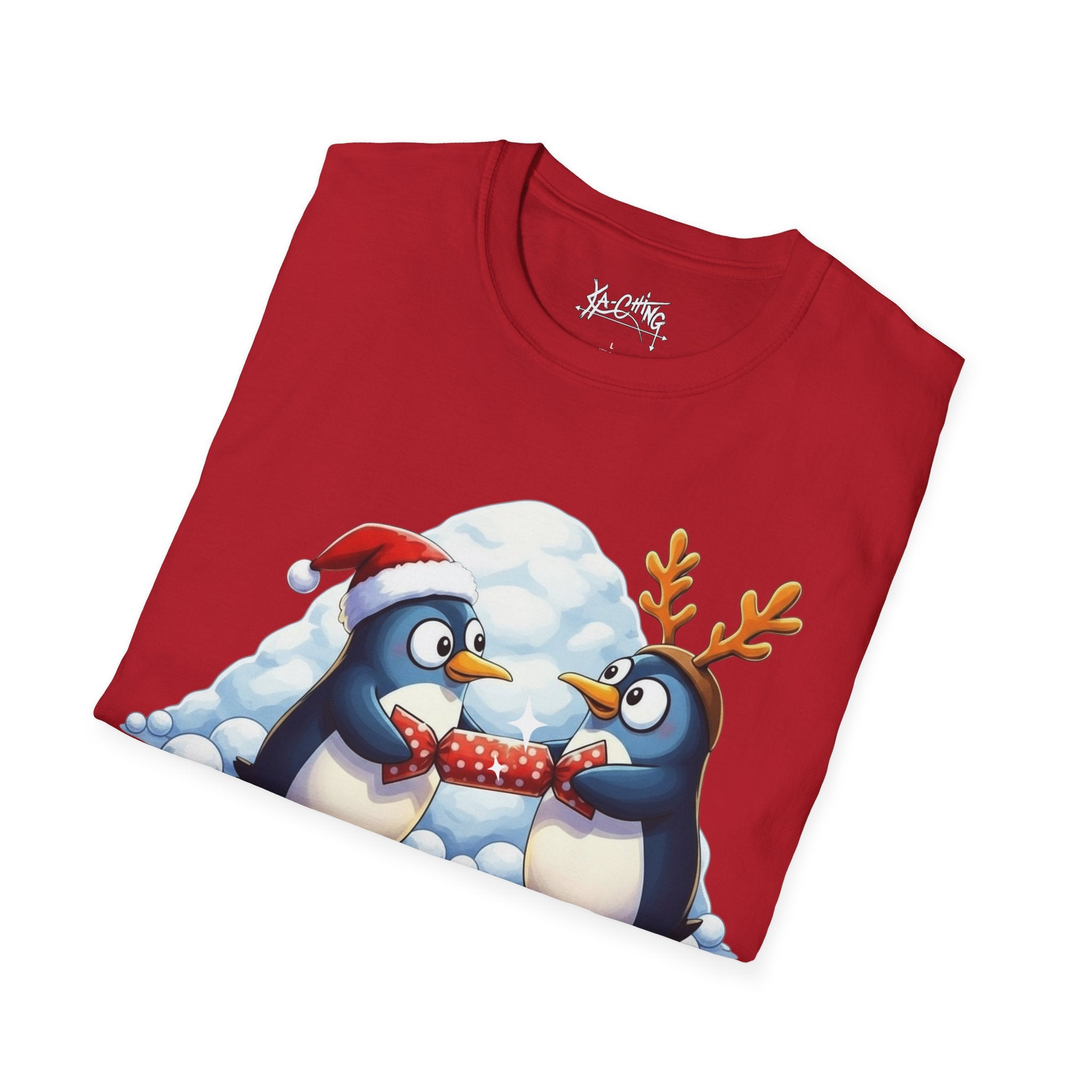 Christmas Penguins cracker Graphic Tee