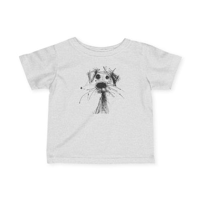 Cute Dog Illustration Infant Tee, Baby Apparel,
