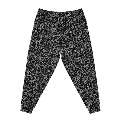 White black Track Camo unisex Joggers, Casual Lounge