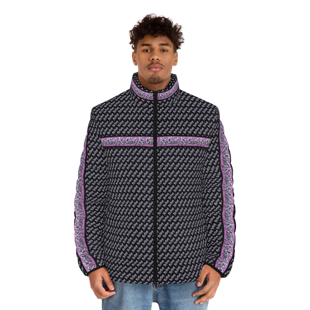 Ka-Ching Mauve designer print Puffer Jacket limited edition