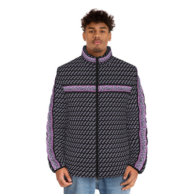 Ka-Ching Mauve designer print Puffer Jacket limited edition
