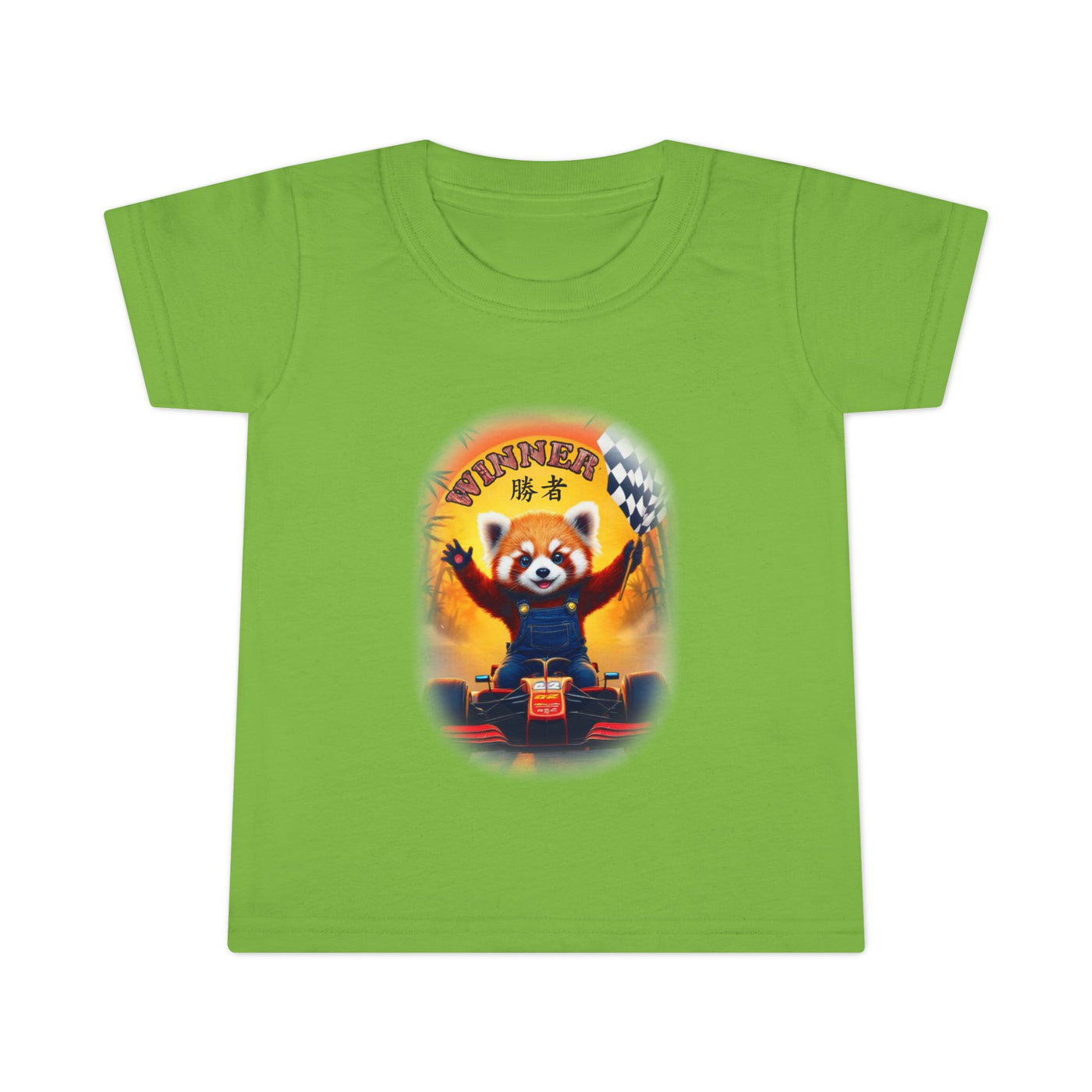 Playful red Panda Driving Toddler T-Shirt | Cute Kids Graphic Tee for Fun Adventures