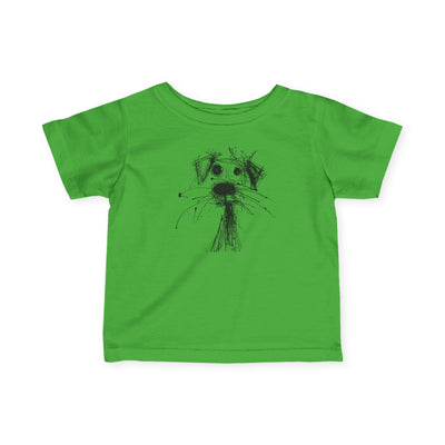 Cute Dog Illustration Infant Tee, Baby Apparel,