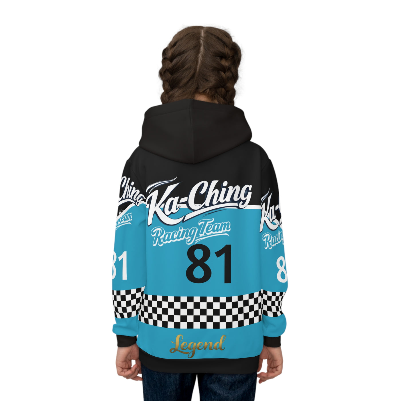 Ka-Ching Racing Hoodie unisex Motorsport Fans turquoise