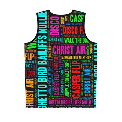 Graffiti words Skateboard Jersey, Urban Basketball Apparel, Streetwear Tank Top, Graffiti Graphic Tee, Men's Sportswear