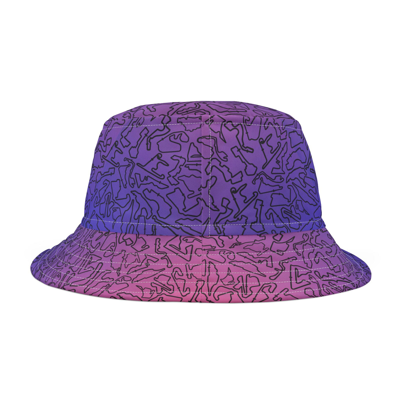 Blue Pink Track Camo bucket hat , Festival Fashion, Gift for Fashion Lovers, AOP Design