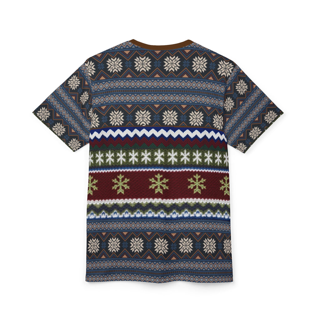 Christmas blue/brown cotton Tee