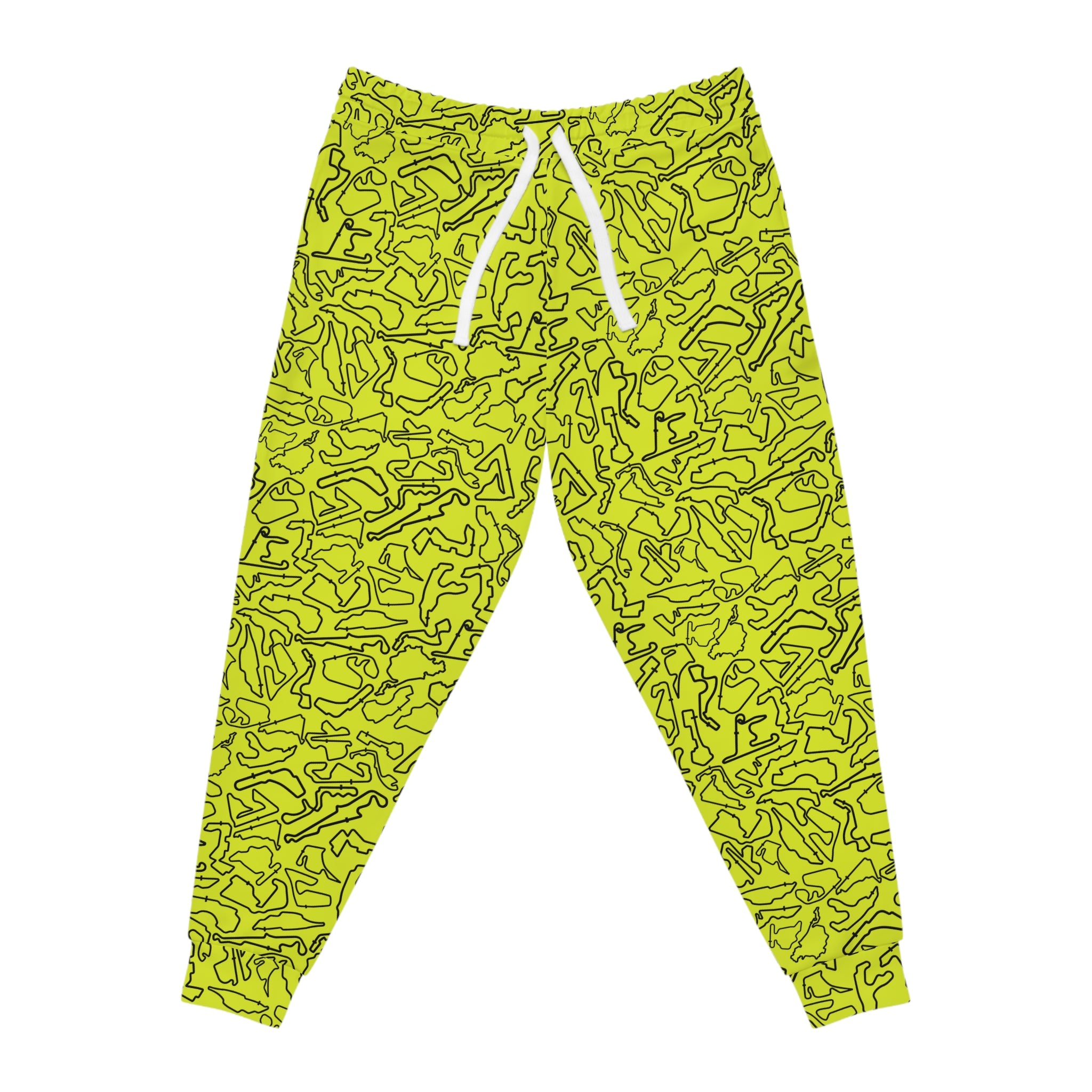 Track Camo unisex Yellow Joggers, Casual Lounge