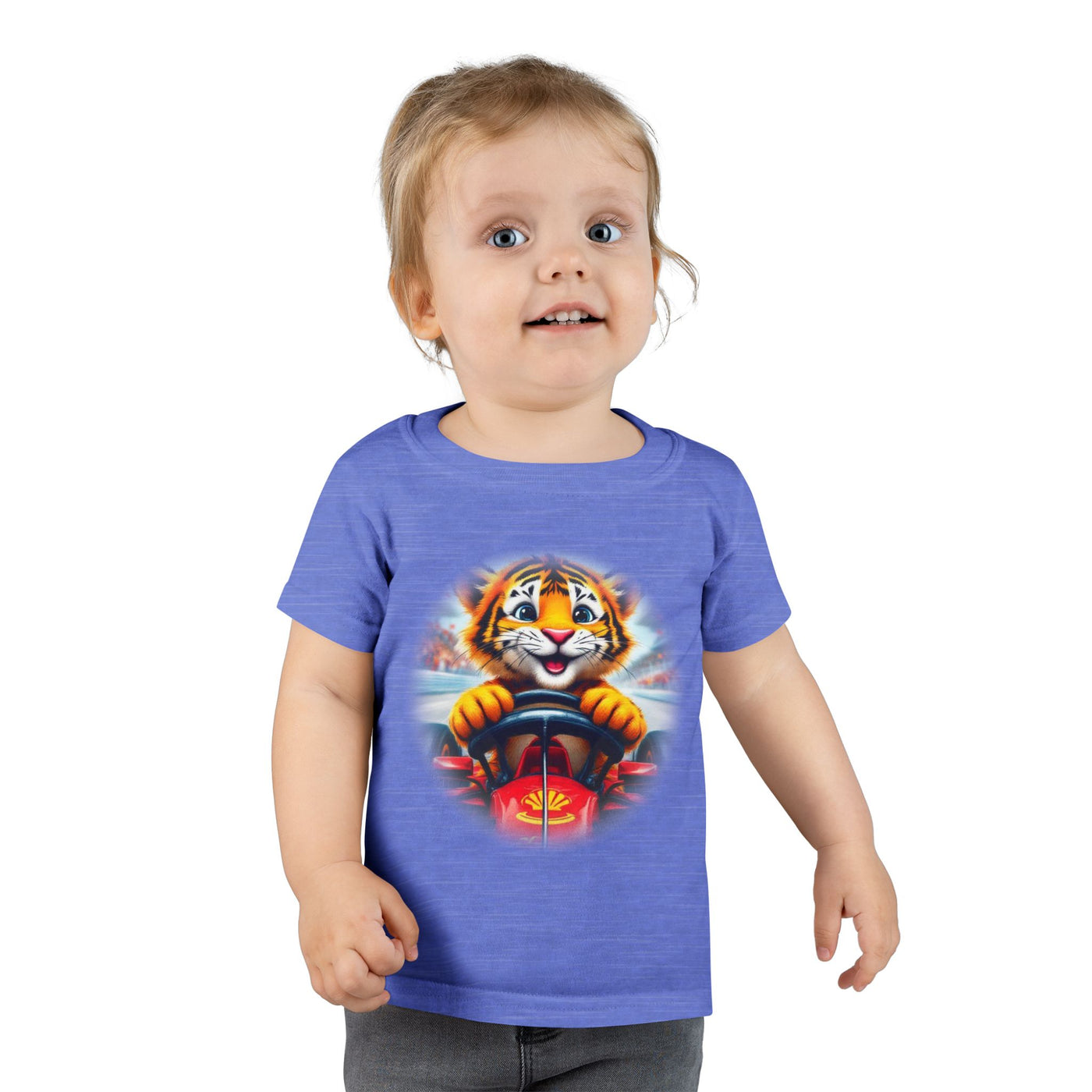 Playful Tiger Driving Toddler T-Shirt | Cute Kids Graphic Tee for Fun Adventures