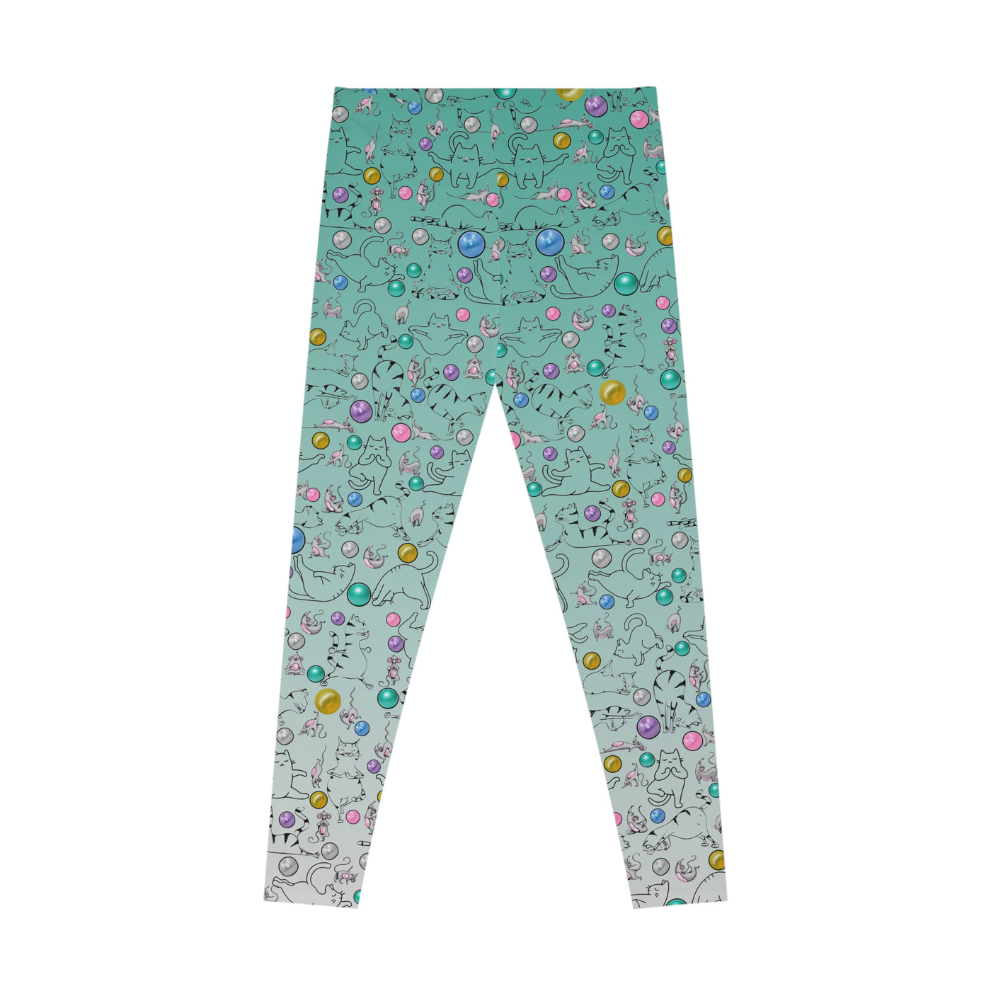 Playful Cat Print Stretchy Pilates/Yoga pants for a Comfortable & Fun exercise session.