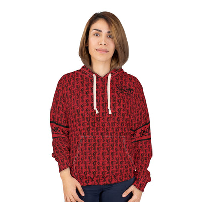 Ka-Ching Graffiti Dark Red Hoodie - Unisex Pullover, Streetwear Fashion, Casualwear, Unique Graphic Sweatshirt, Gift for Creative Souls