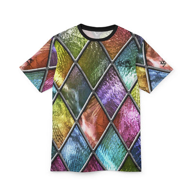 Lead Diamond Glassƙt stainglass Unisex Tee