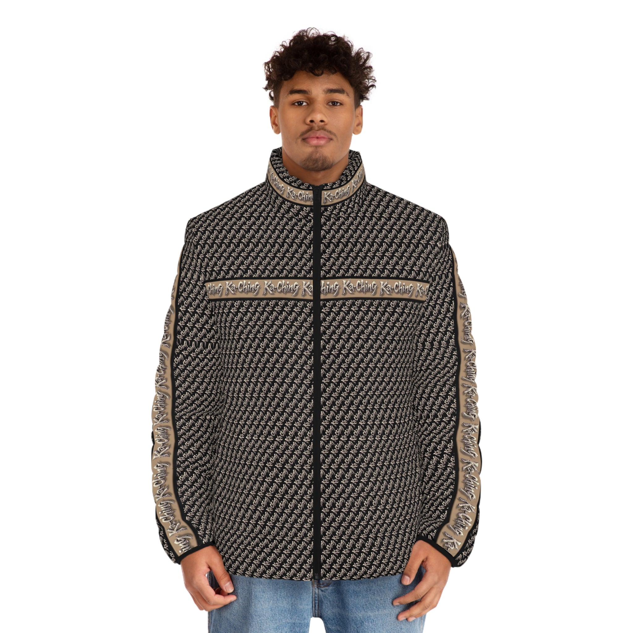 Ka-Ching Tan designer print Puffer Jacket limited edition