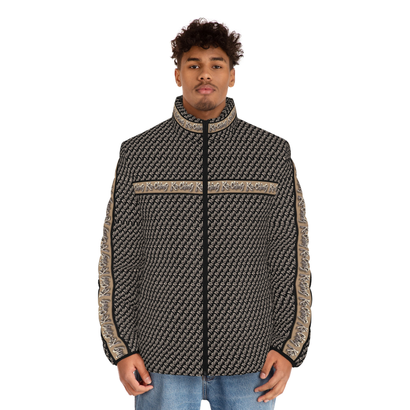 Ka-Ching Tan designer print Puffer Jacket limited edition