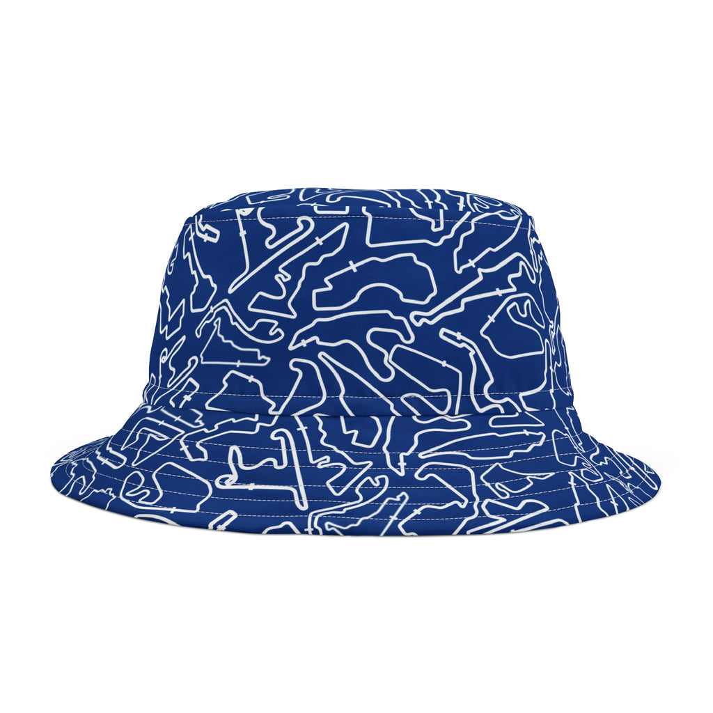 White Blue Track Camo bucket hat , Festival Fashion, Gift for Fashion Lovers, AOP Design