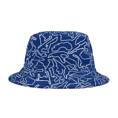 White Blue Track Camo bucket hat , Festival Fashion, Gift for Fashion Lovers, AOP Design