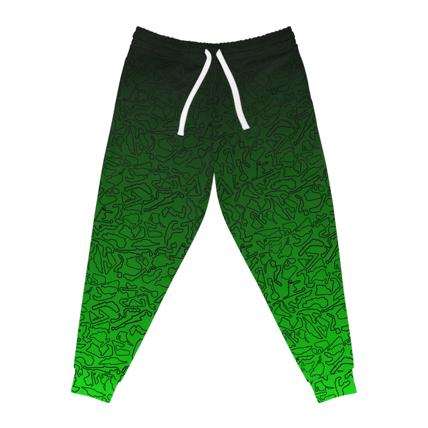 Black dark to light Green Track Camo unisex Joggers, Casual Lounge