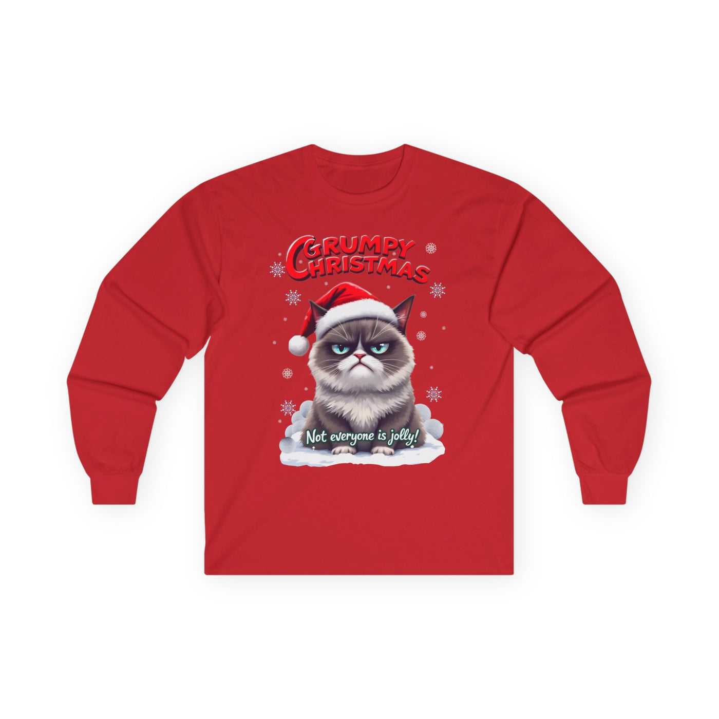 Grumpy Cat's Christmas Unisex Long Sleeve Tee.