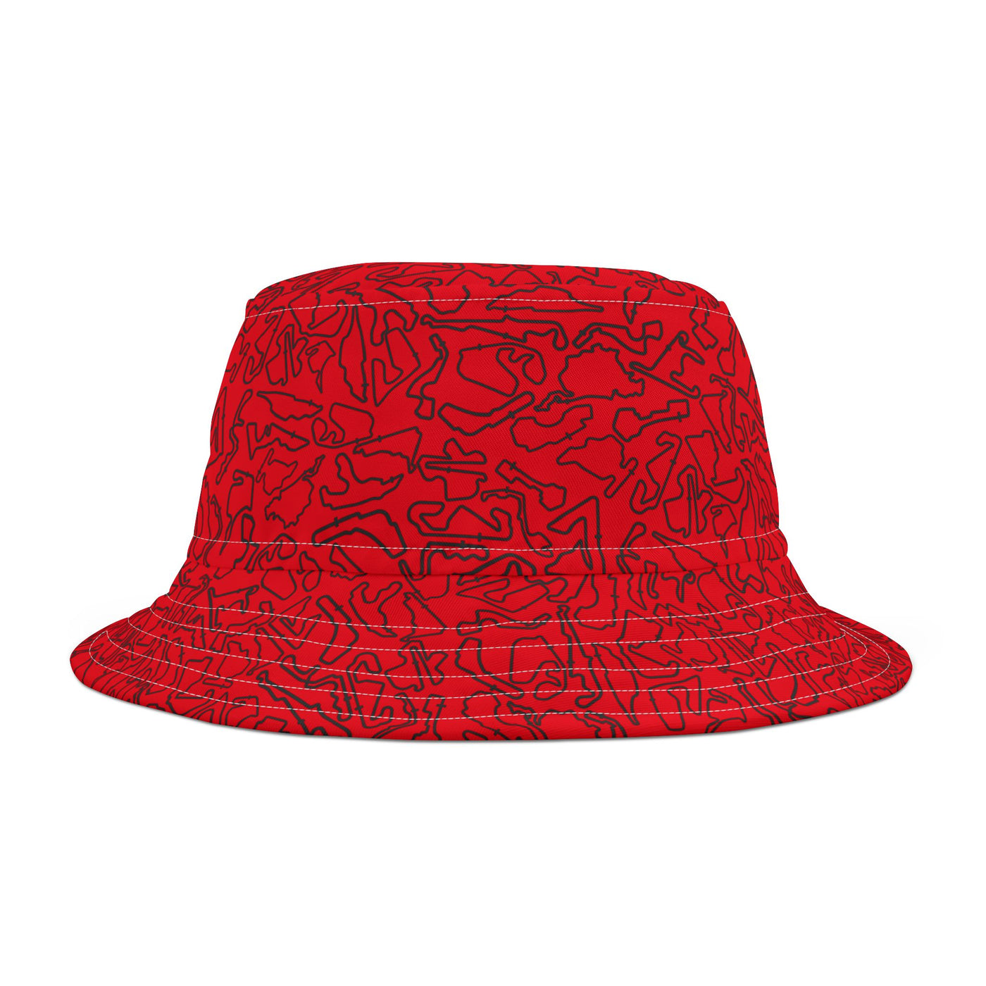 Red Track Camo bucket hat , Festival Fashion, Gift for Fashion Lovers, AOP Design