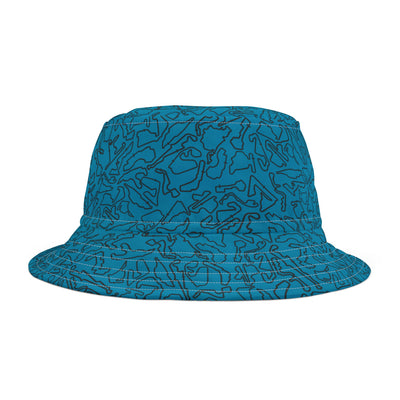 Teal bucket hat , Festival Fashion, Gift for Fashion Lovers, AOP Design