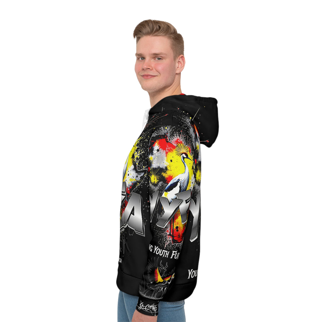 YYFA Youth Fund Africa Graphic Hoodie – Bold African Crest Streetwear