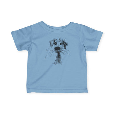 Cute Dog Illustration Infant Tee, Baby Apparel,