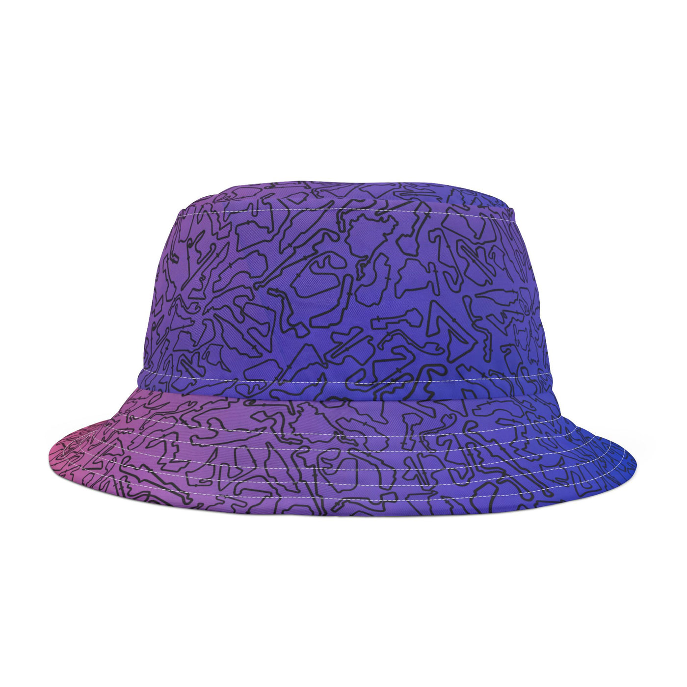 Blue Pink Track Camo bucket hat , Festival Fashion, Gift for Fashion Lovers, AOP Design