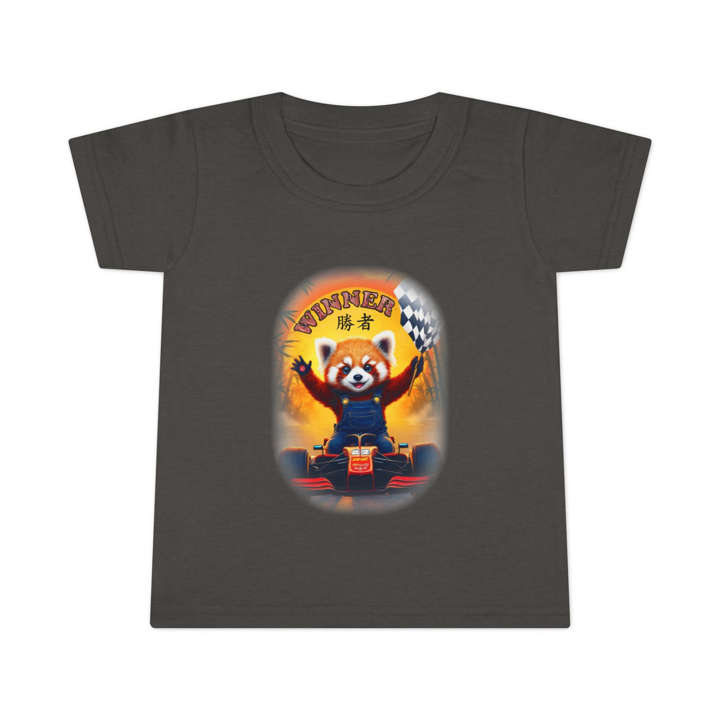 Playful red Panda Driving Toddler T-Shirt | Cute Kids Graphic Tee for Fun Adventures