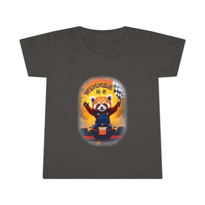 Playful red Panda Driving Toddler T-Shirt | Cute Kids Graphic Tee for Fun Adventures