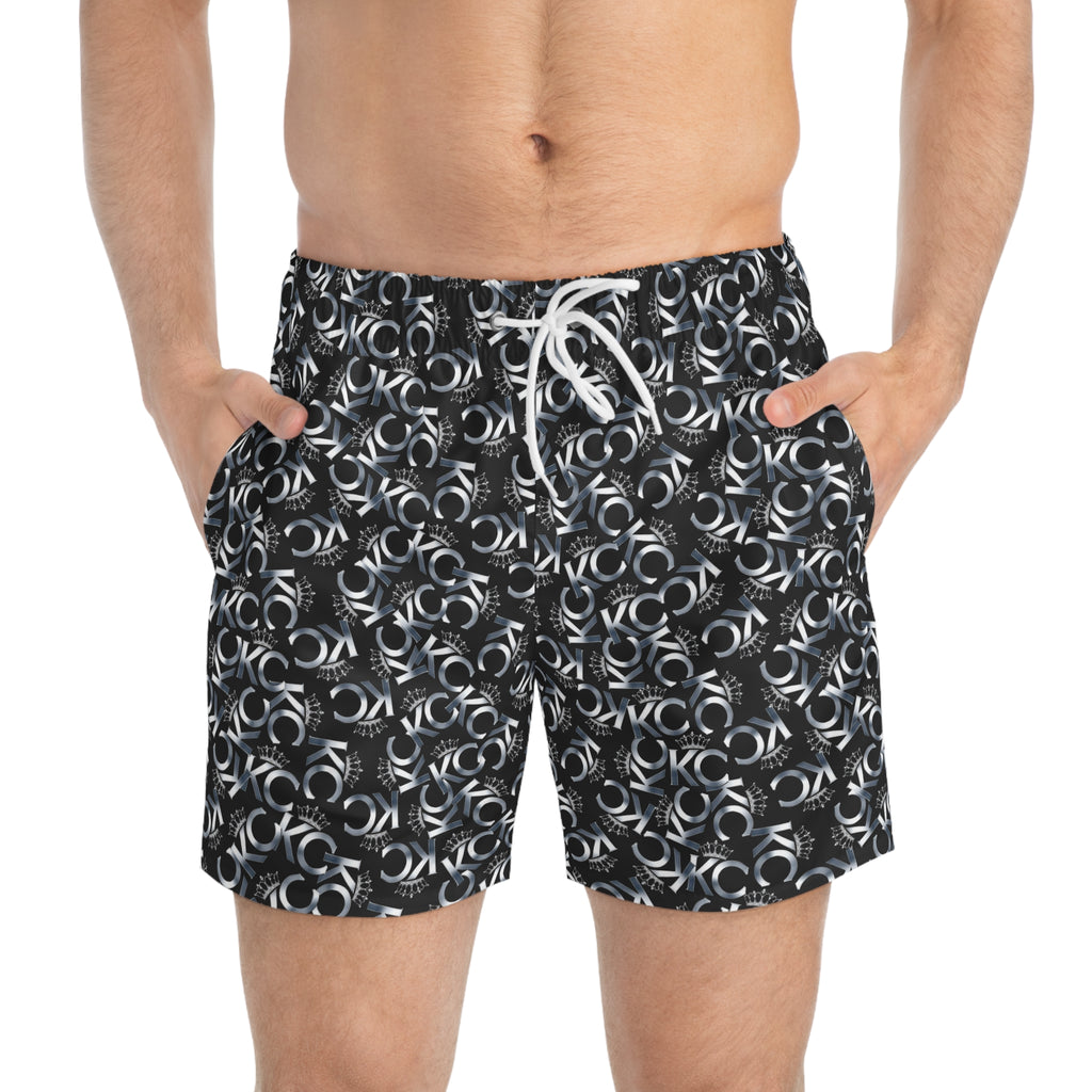 Men's KC Silver Swim Trunks.