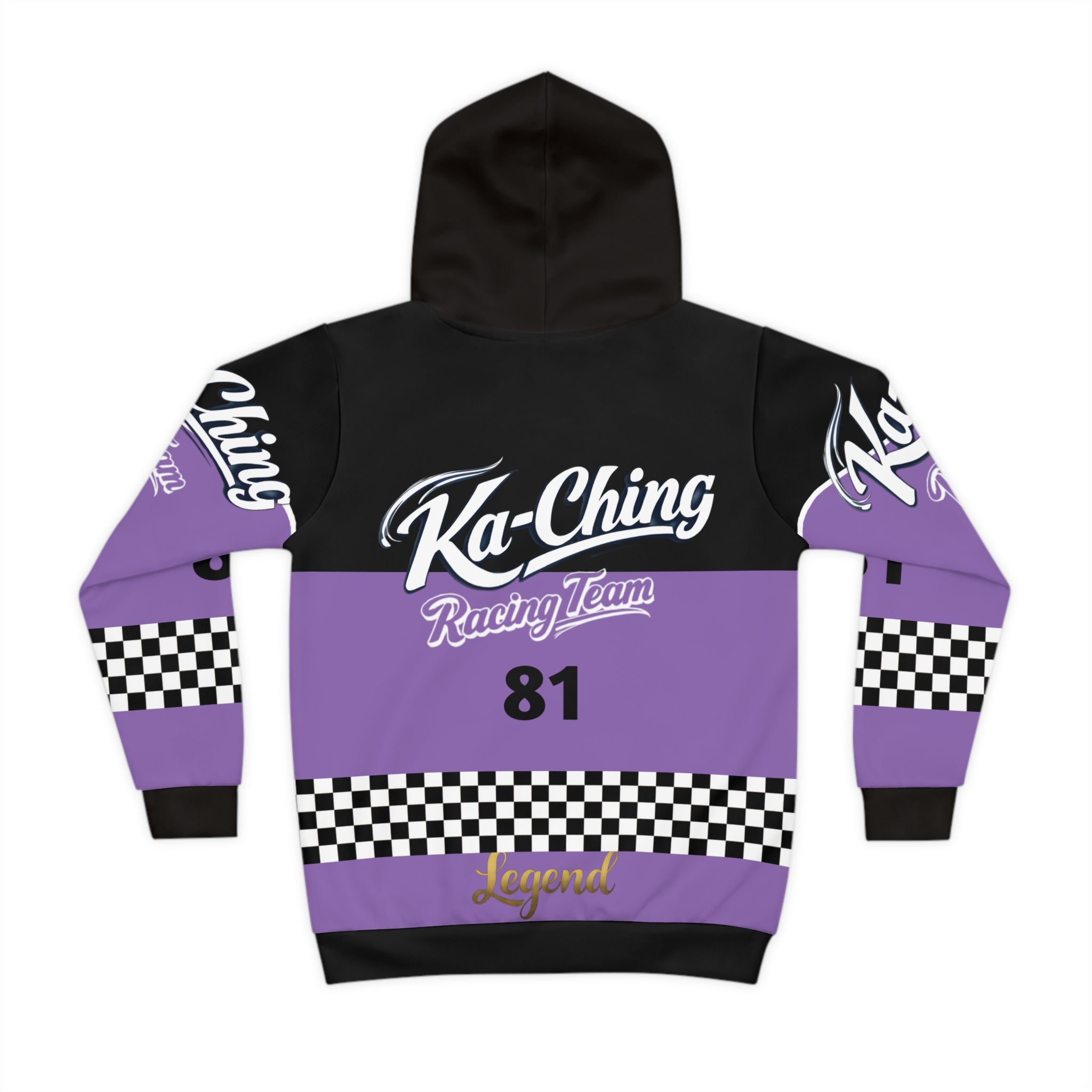 Ka-Ching Racing Kids unisex Motorsport Fans Purple Hoodie
