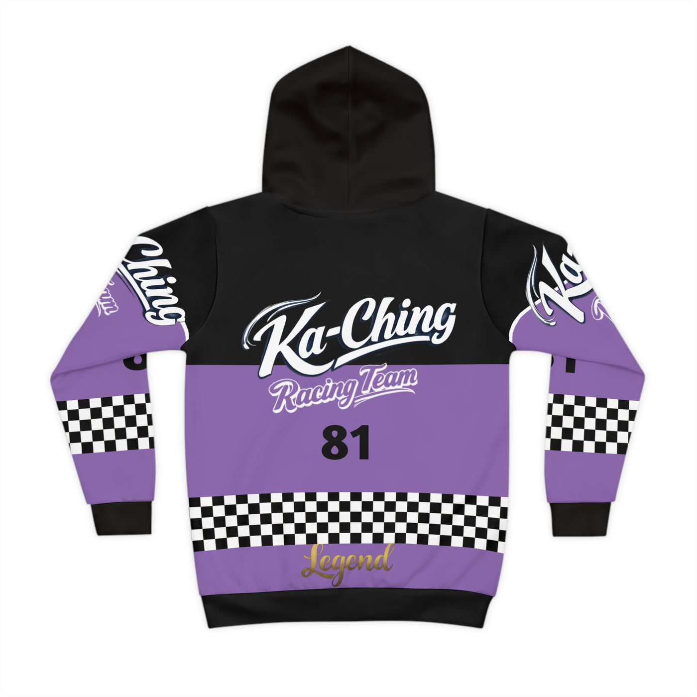 Ka-Ching Racing Kids unisex Motorsport Fans Purple Hoodie