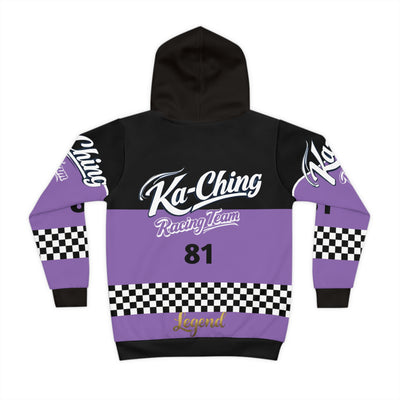 Ka-Ching Racing Kids unisex Motorsport Fans Purple Hoodie