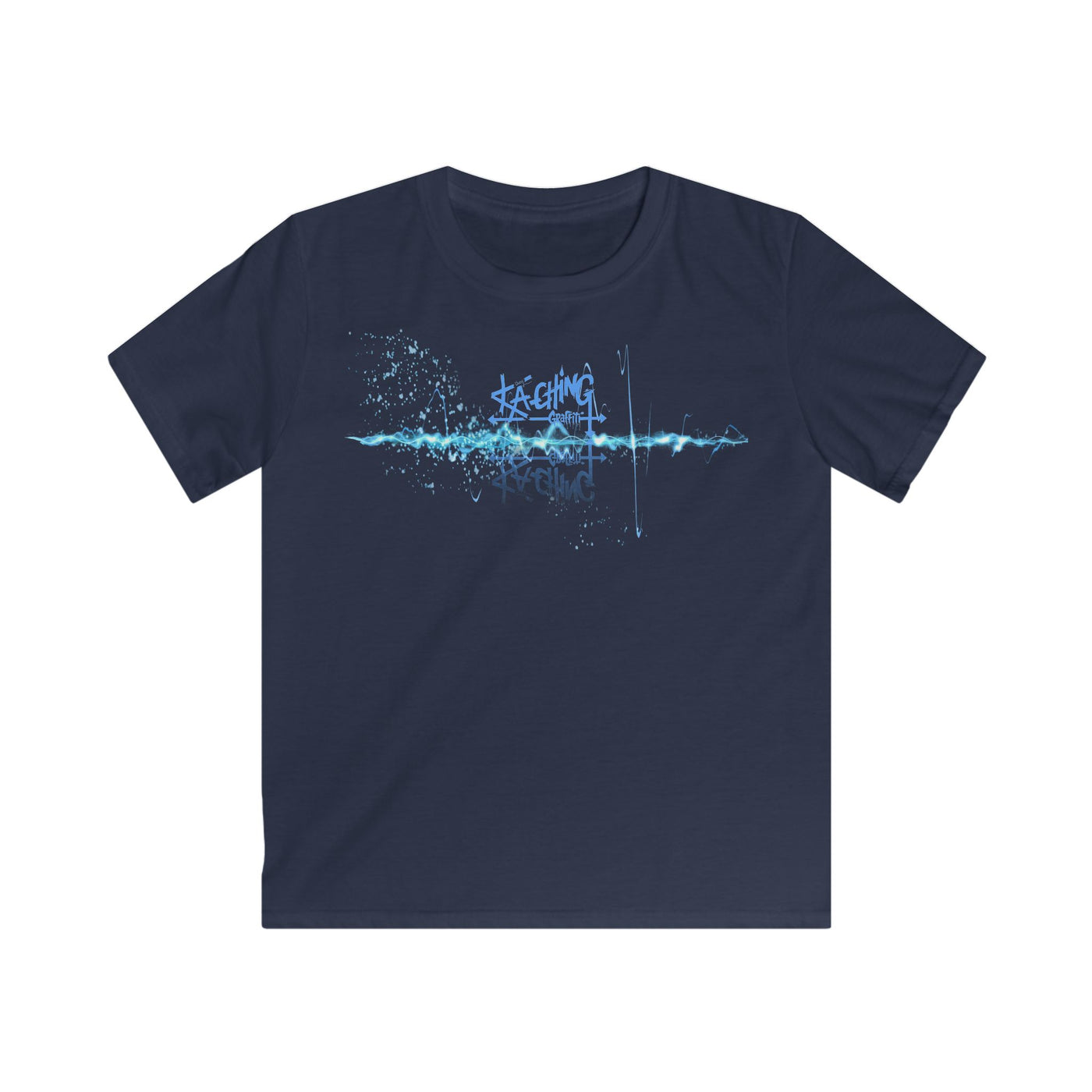 Ka-Ching Kids neon Blue Tee -