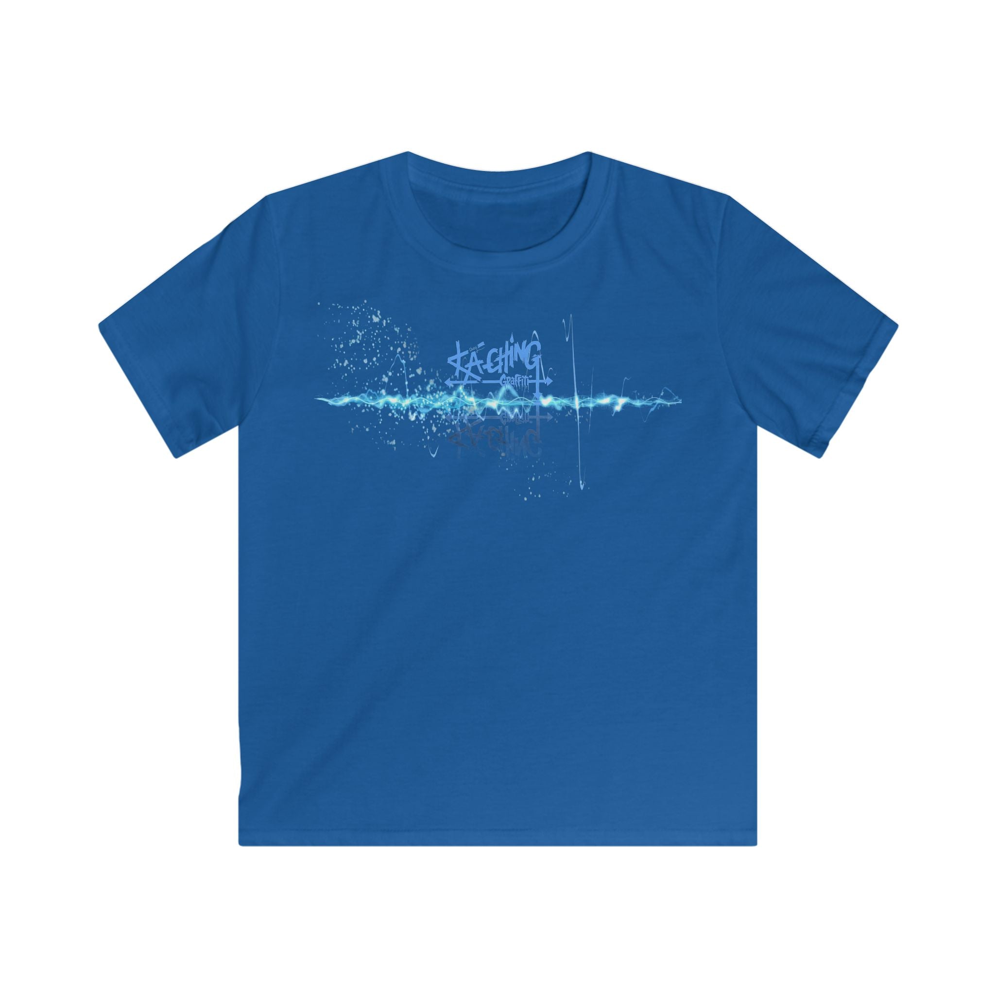 Ka-Ching Kids neon Blue Tee -