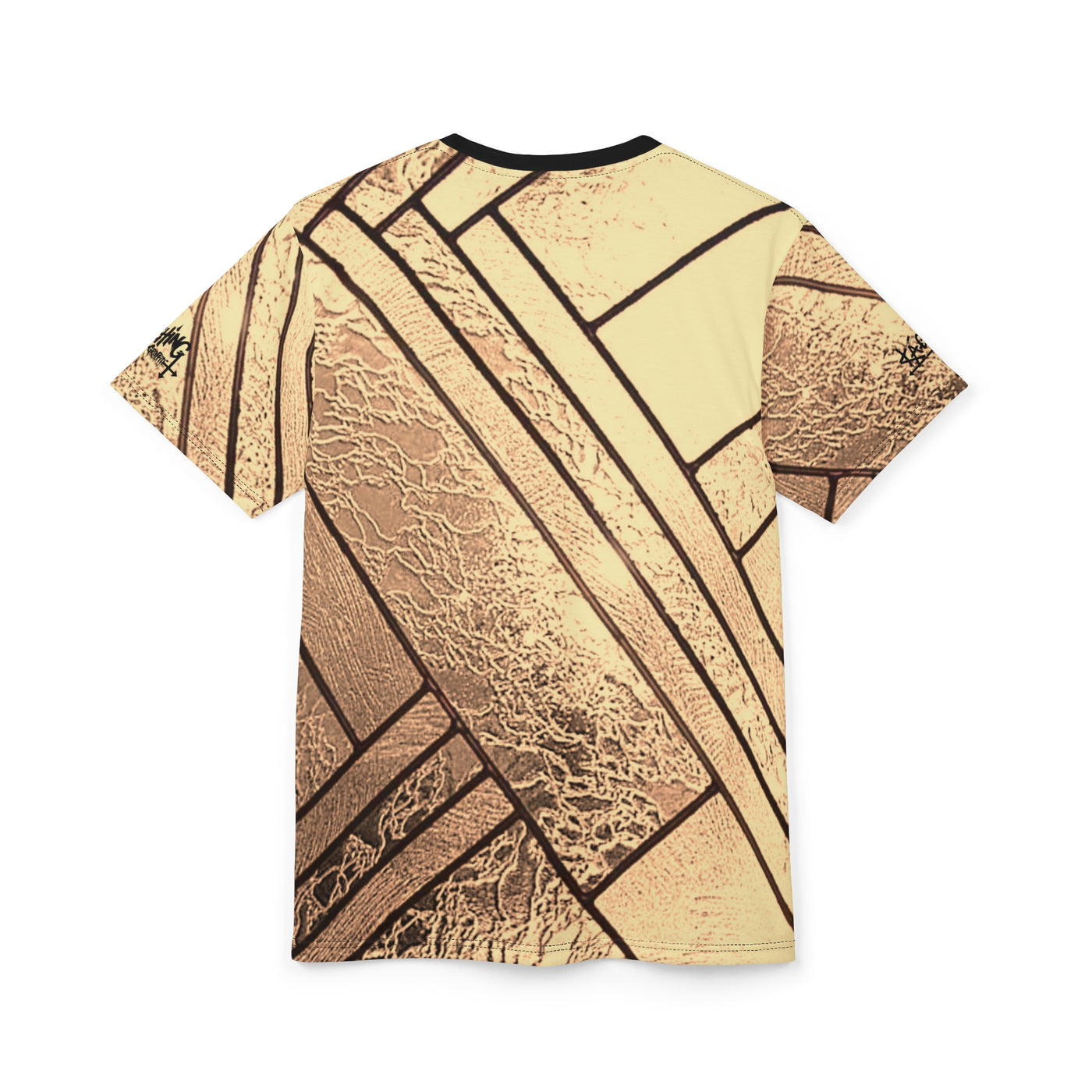 Metallic Glass stainglass Unisex Tee Gold