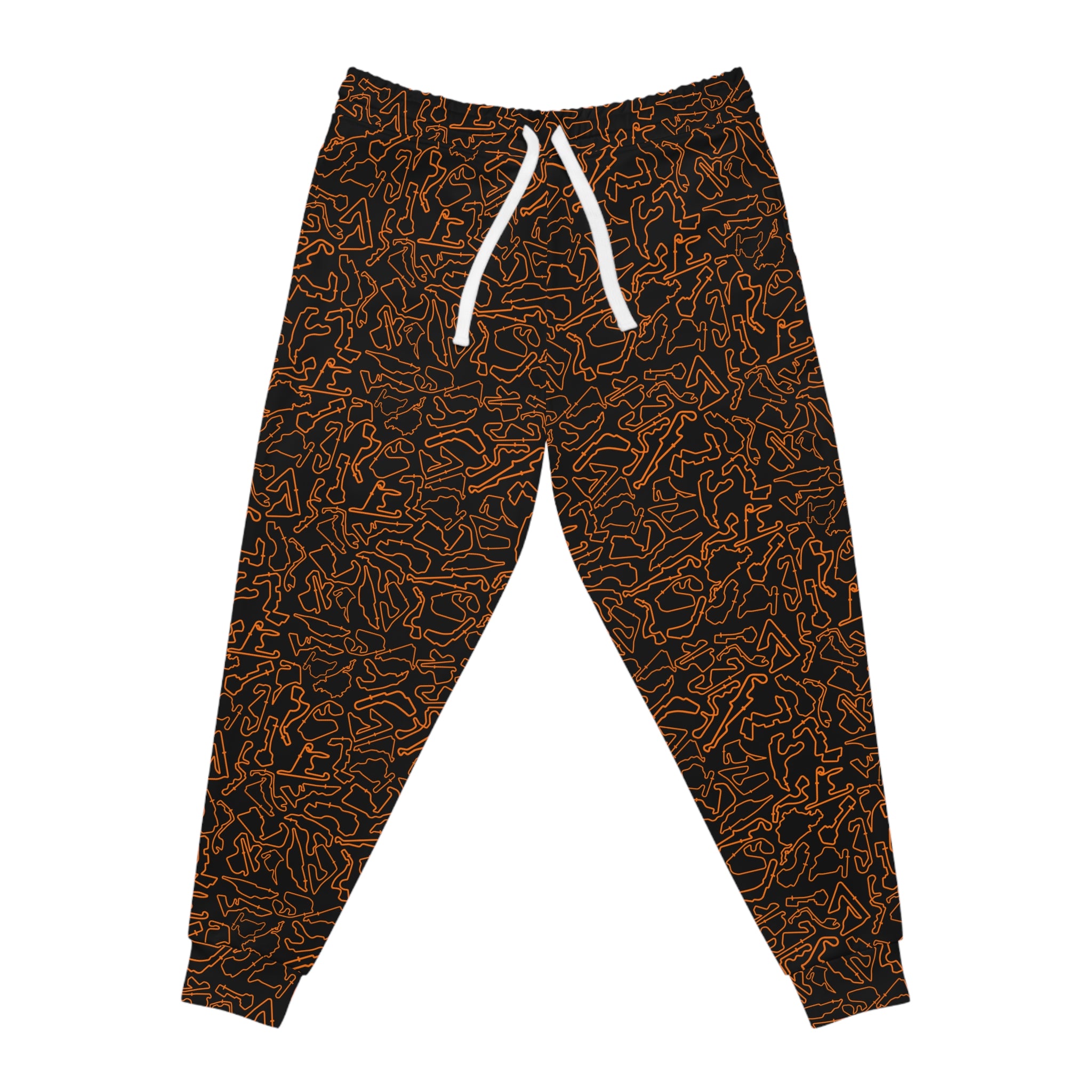 Orange black Track Camo unisex Joggers, Casual Lounge