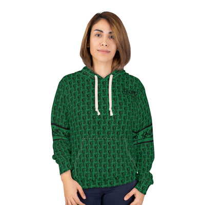 Ka-Ching Graffiti Green Hoodie - Unisex Pullover, Streetwear Fashion, Casualwear, Unique Graphic Sweatshirt, Gift for Creative Souls