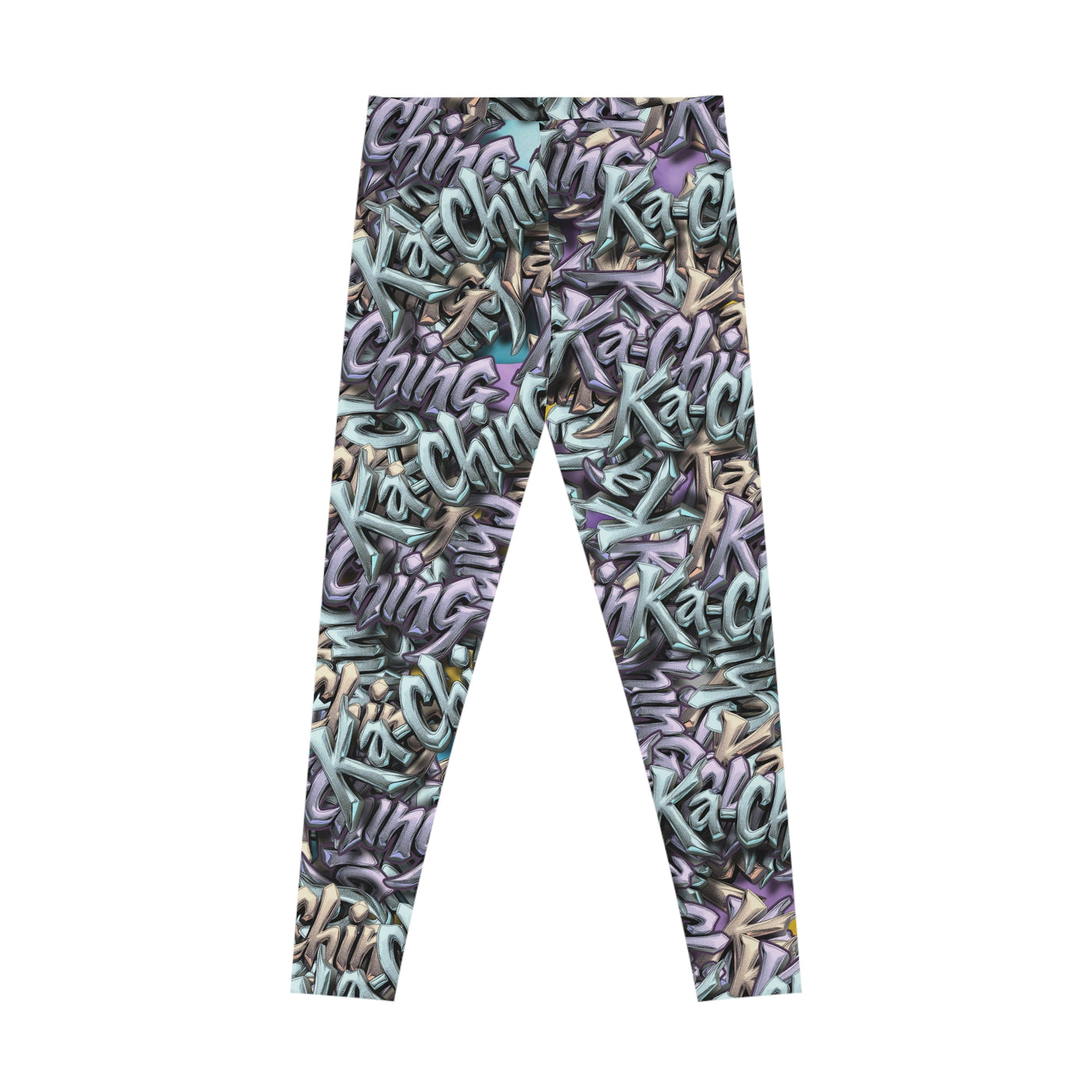 Ching Print Stretchy Pilates/Yoga pants for a Comfortable & Fun exercise session.