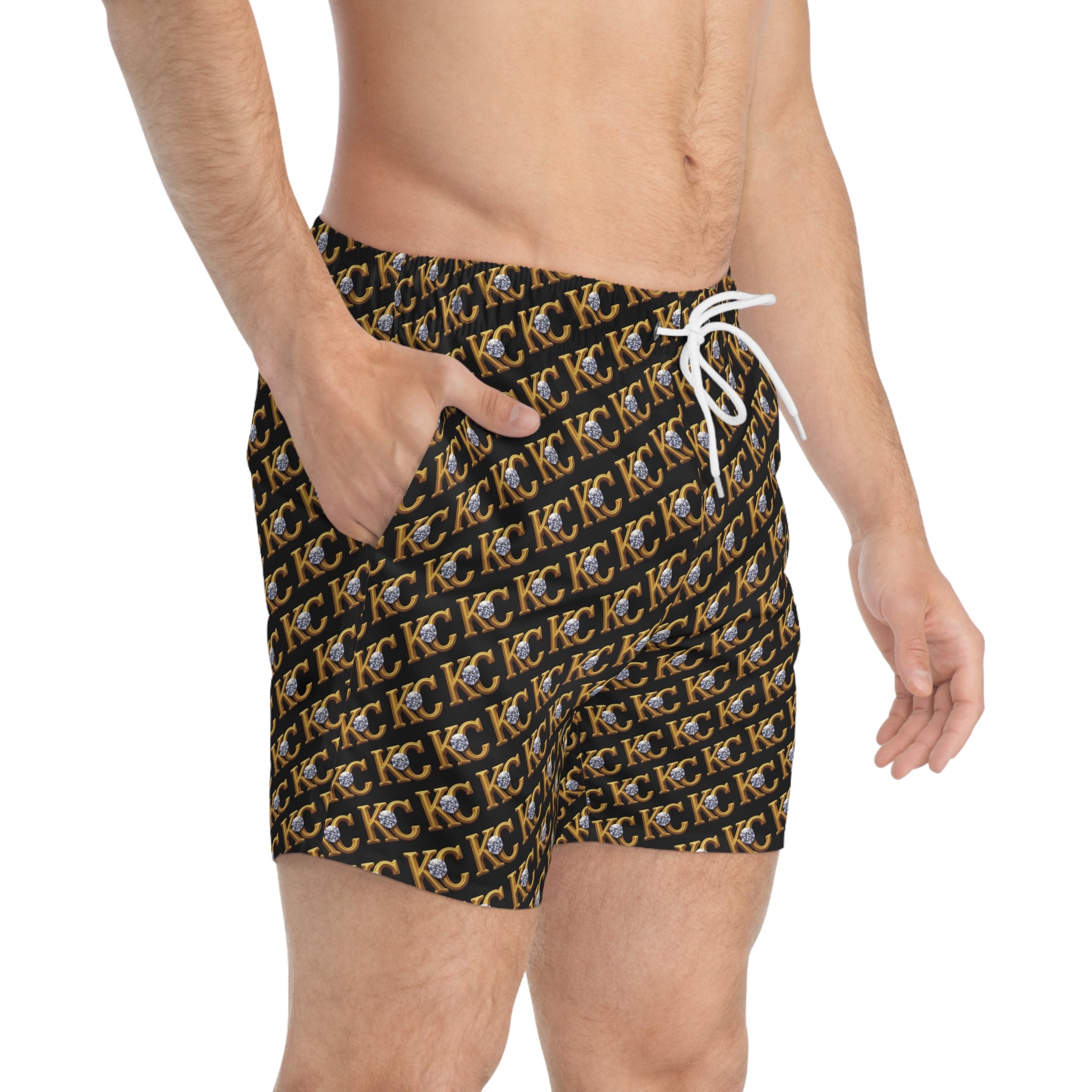 Men's KC Diamond Swim Trunks.