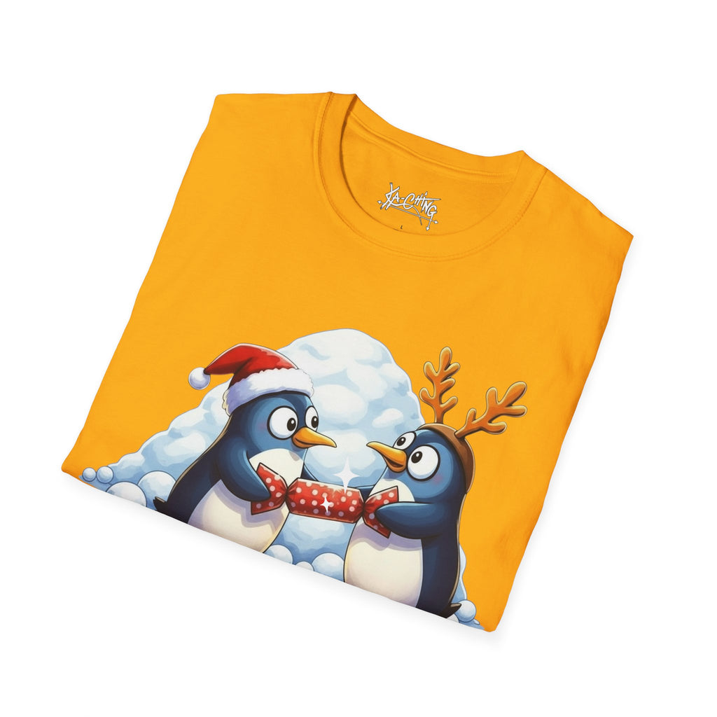 Christmas Penguins cracker Graphic Tee