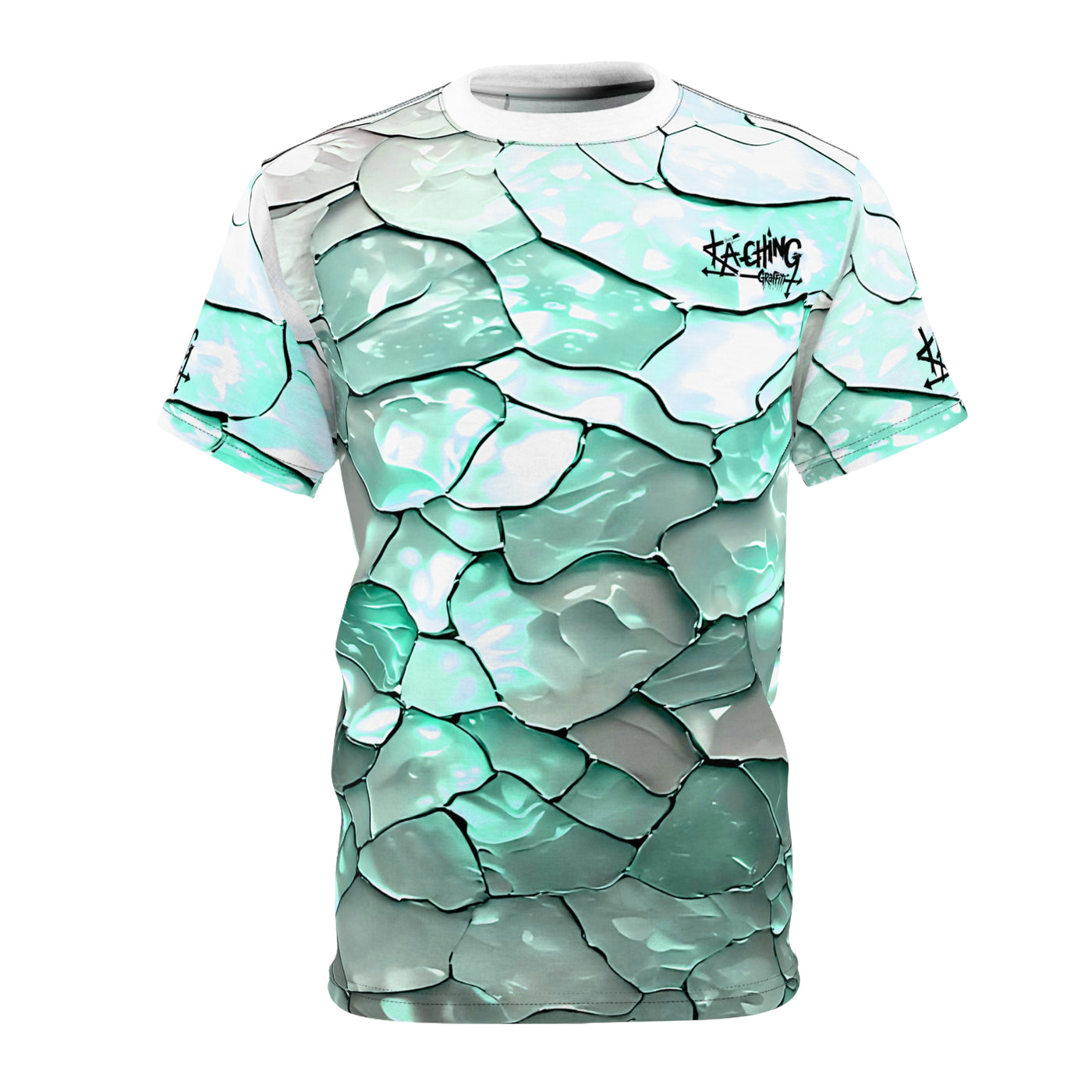 Crazy green stainglass Unisex Tee